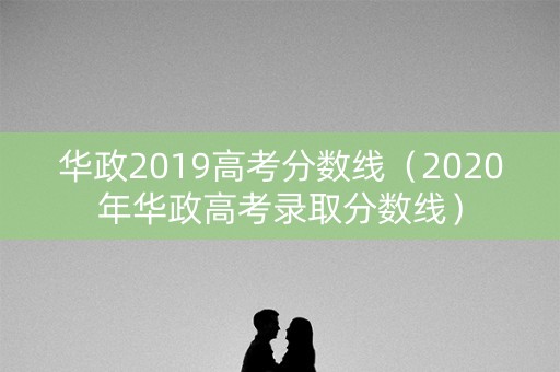 华政2019高考分数线（2020年华政高考录取分数线）