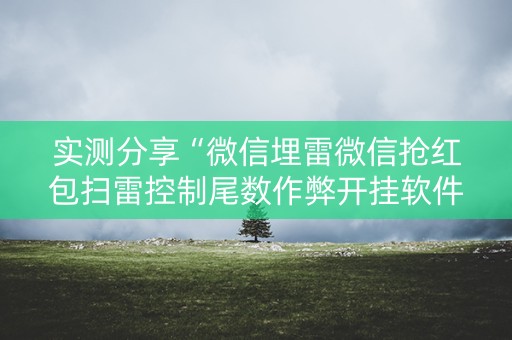 实测分享“微信埋雷微信抢红包扫雷控制尾数作弊开挂软件”（详细透视教程）-哔哩哔哩
