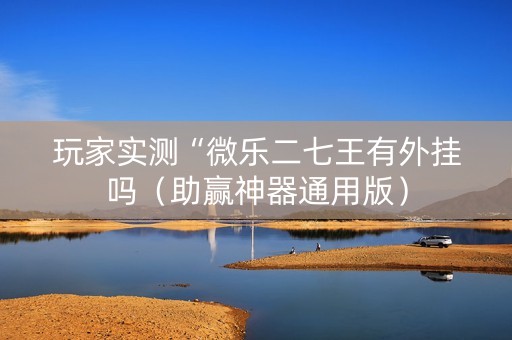 玩家实测“微乐二七王有外挂吗（助赢神器通用版）