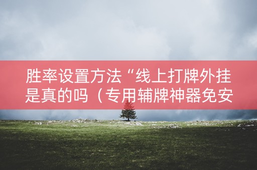 胜率设置方法“线上打牌外挂是真的吗（专用辅牌神器免安装）