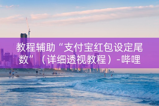 教程辅助“支付宝红包设定尾数”（详细透视教程）-哔哩哔哩