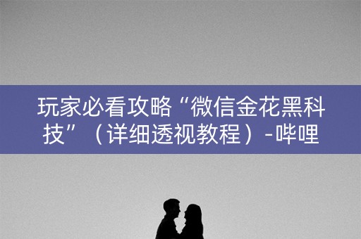 玩家必看攻略“微信金花黑科技”（详细透视教程）-哔哩哔哩