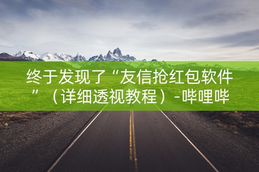 终于发现了“友信抢红包软件”（详细透视教程）-哔哩哔哩