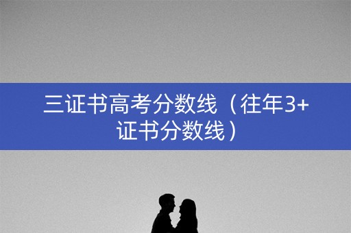 三证书高考分数线（往年3+证书分数线）
