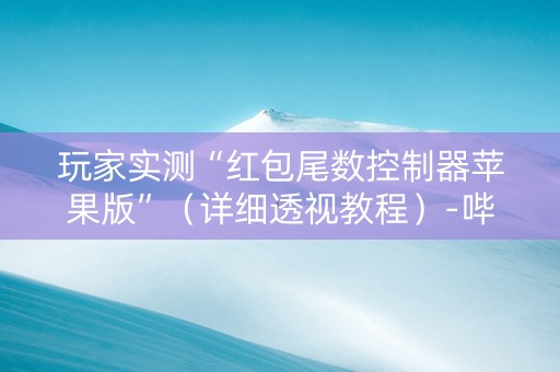 玩家实测“红包尾数控制器苹果版”（详细透视教程）-哔哩哔哩