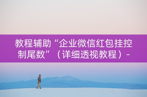 教程辅助“企业微信红包挂控制尾数”（详细透视教程）-哔哩哔哩
