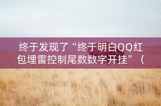 终于发现了“终于明白QQ红包埋雷控制尾数数字开挂”（详细透视教程）-哔哩哔哩
