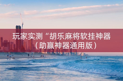 玩家实测“胡乐麻将软挂神器（助赢神器通用版）