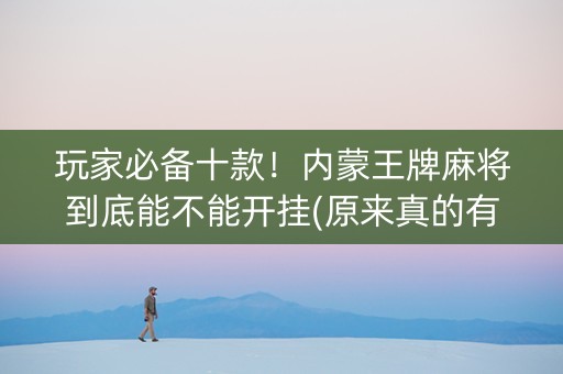 玩家必备十款！内蒙王牌麻将到底能不能开挂(原来真的有挂)