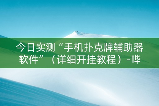 今日实测“手机扑克牌辅助器软件”（详细开挂教程）-哔哩哔哩