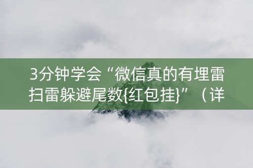 3分钟学会“微信真的有埋雷扫雷躲避尾数{红包挂}”（详细透视教程）-哔哩哔哩