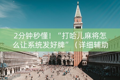 2分钟秒懂！“打哈儿麻将怎么让系统发好牌”（详细辅助教程）-哔哩哔哩
