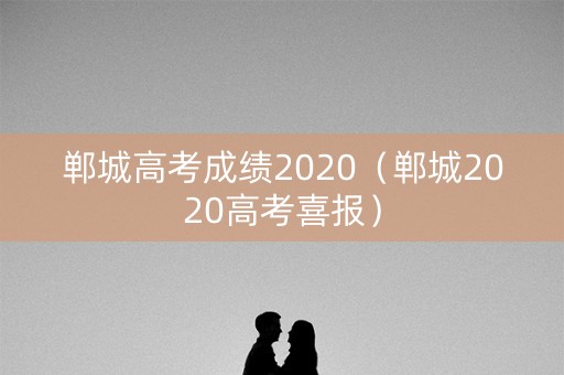 郸城高考成绩2020（郸城2020高考喜报）
