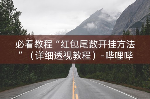 必看教程“红包尾数开挂方法”（详细透视教程）-哔哩哔哩