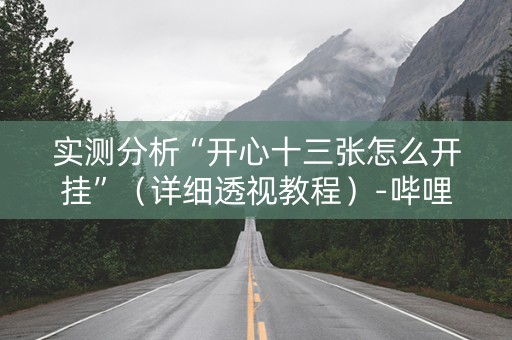 实测分析“开心十三张怎么开挂”（详细透视教程）-哔哩哔哩