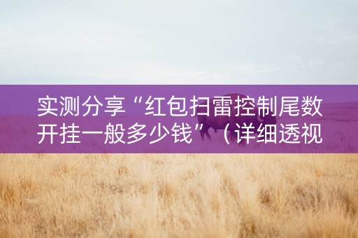实测分享“红包扫雷控制尾数开挂一般多少钱”（详细透视教程）-哔哩哔哩