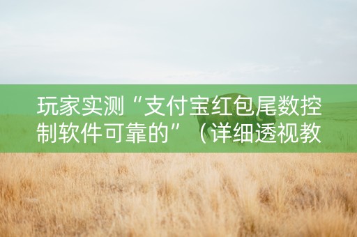 玩家实测“支付宝红包尾数控制软件可靠的”（详细透视教程）-哔哩哔哩