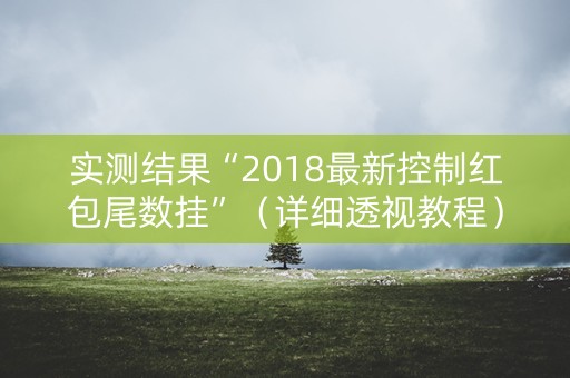 实测结果“2018最新控制红包尾数挂”（详细透视教程）-哔哩哔哩