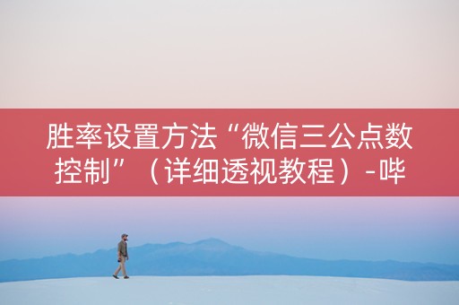 胜率设置方法“微信三公点数控制”（详细透视教程）-哔哩哔哩