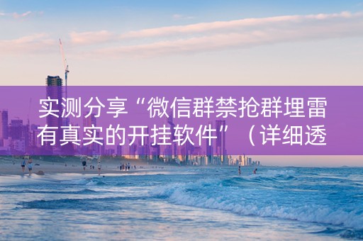 实测分享“微信群禁抢群埋雷有真实的开挂软件”（详细透视教程）-哔哩哔哩