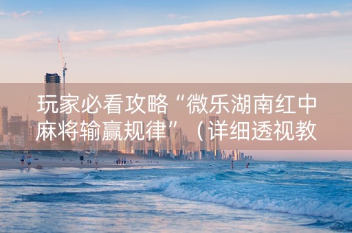 玩家必看攻略“微乐湖南红中麻将输赢规律”（详细透视教程）-哔哩哔哩