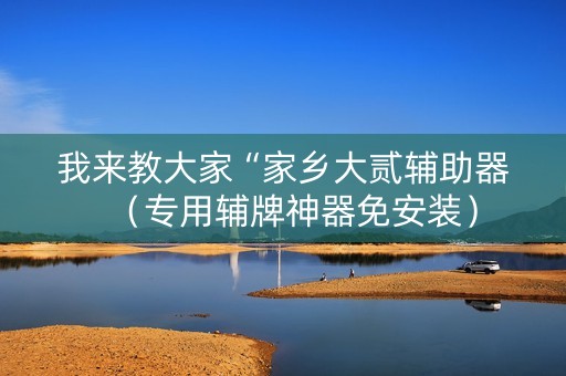 我来教大家“家乡大贰辅助器（专用辅牌神器免安装）