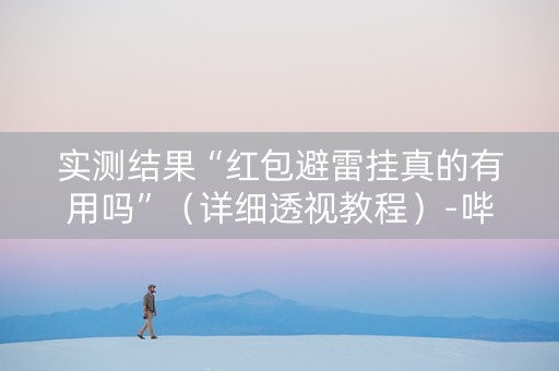 实测结果“红包避雷挂真的有用吗”（详细透视教程）-哔哩哔哩