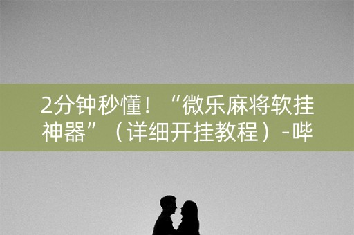 2分钟秒懂！“微乐麻将软挂神器”（详细开挂教程）-哔哩哔哩