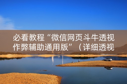 必看教程“微信网页斗牛透视作弊辅助通用版”（详细透视教程）-哔哩哔哩