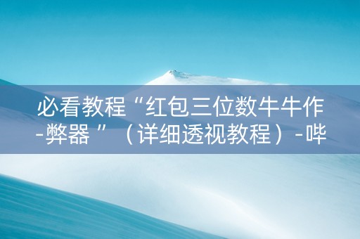 必看教程“红包三位数牛牛作-弊器 ”（详细透视教程）-哔哩哔哩