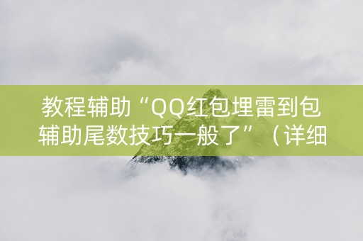 教程辅助“QQ红包埋雷到包辅助尾数技巧一般了”（详细透视教程）-哔哩哔哩