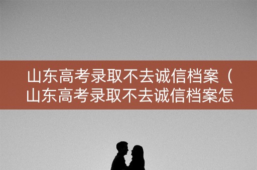 山东高考录取不去诚信档案（山东高考录取不去诚信档案怎么办）
