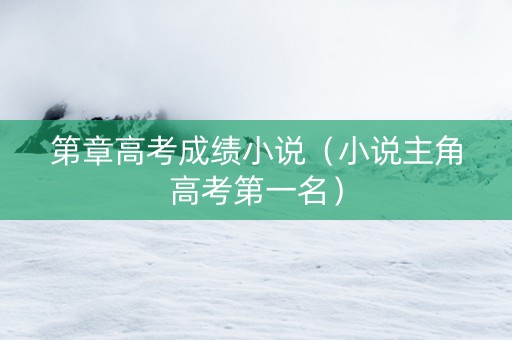 第章高考成绩小说（小说主角高考第一名）