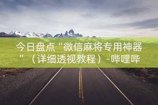 今日盘点“微信麻将专用神器”（详细透视教程）-哔哩哔哩
