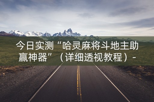 今日实测“哈灵麻将斗地主助赢神器”（详细透视教程）-哔哩哔哩