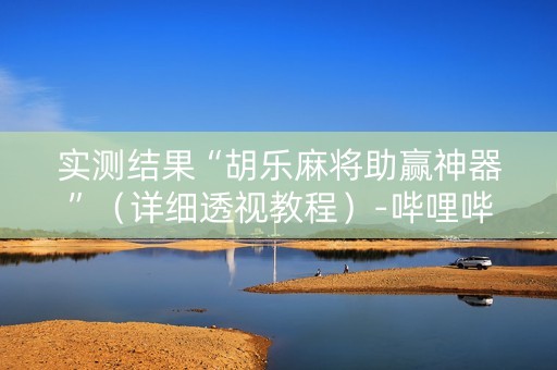 实测结果“胡乐麻将助赢神器”（详细透视教程）-哔哩哔哩