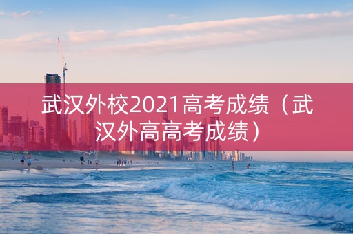 武汉外校2021高考成绩（武汉外高高考成绩）