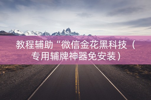 教程辅助“微信金花黑科技（专用辅牌神器免安装）
