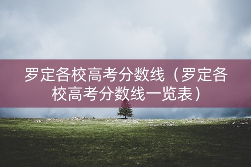 罗定各校高考分数线（罗定各校高考分数线一览表）