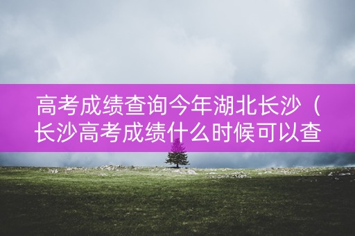 高考成绩查询今年湖北长沙（长沙高考成绩什么时候可以查询2020）