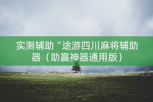 实测辅助“途游四川麻将辅助器（助赢神器通用版）