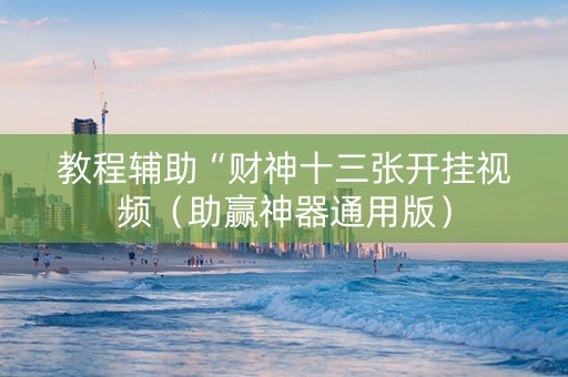 教程辅助“财神十三张开挂视频（助赢神器通用版）