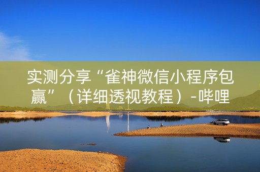 实测分享“雀神微信小程序包赢”（详细透视教程）-哔哩哔哩