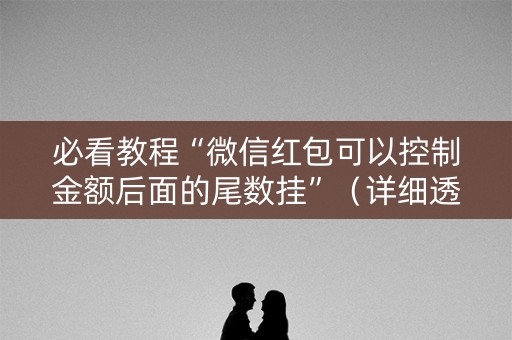 必看教程“微信红包可以控制金额后面的尾数挂”（详细透视教程）-哔哩哔哩