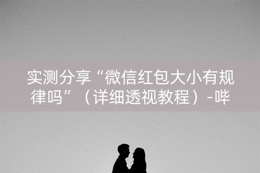 实测分享“微信红包大小有规律吗”（详细透视教程）-哔哩哔哩