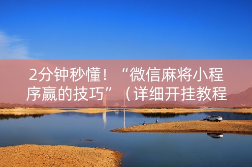 2分钟秒懂！“微信麻将小程序赢的技巧”（详细开挂教程）-哔哩哔哩
