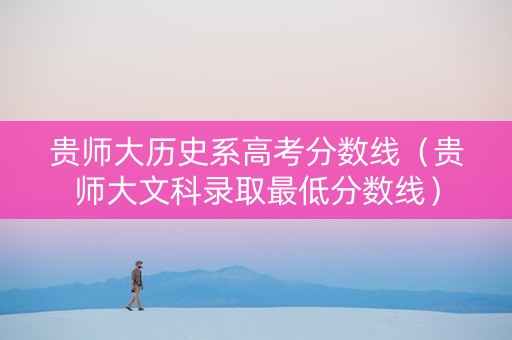 贵师大历史系高考分数线（贵师大文科录取最低分数线）