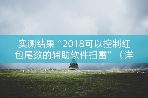 实测结果“2018可以控制红包尾数的辅助软件扫雷”（详细透视教程）-哔哩哔哩