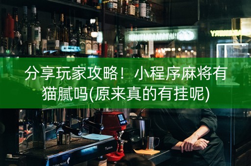 分享玩家攻略！小程序麻将有猫腻吗(原来真的有挂呢)