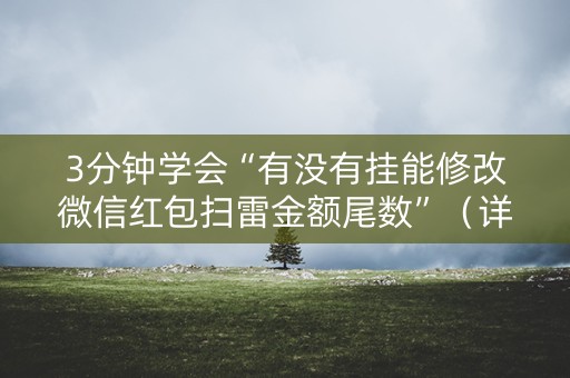3分钟学会“有没有挂能修改微信红包扫雷金额尾数”（详细透视教程）-哔哩哔哩